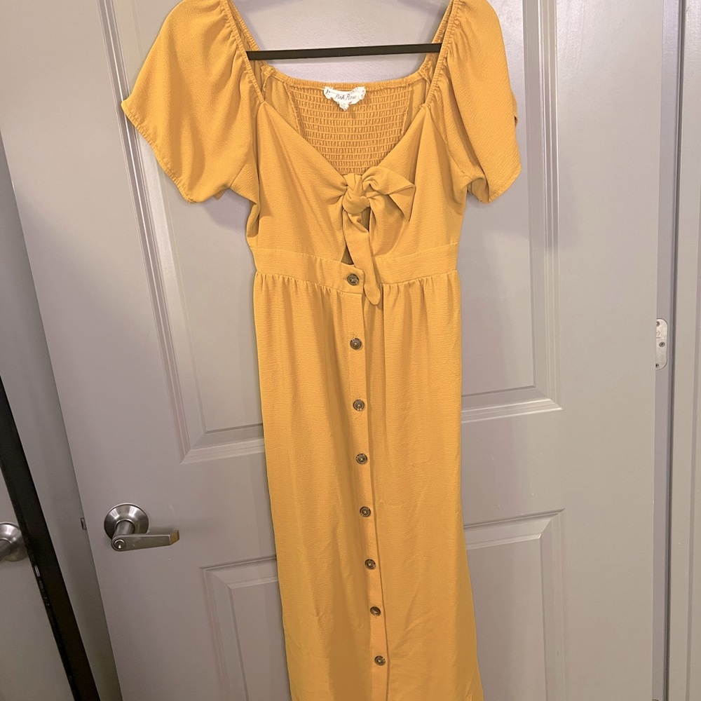 Yellow bohemian dress